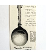 Towle Soup &amp; Bouillon Spoon 1894 Advertisement Victorian Silverware ADBN1rr - $28.04 CAD