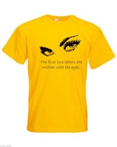 Mens T-Shirt Womens Eyes Silhouette Quote, Sexy Face Shirts, Teens Eye Shirt - £19.38 GBP