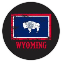 Wyoming : Gift Coaster Flag Distressed Souvenir State USA Christmas Coworker - £4.01 GBP
