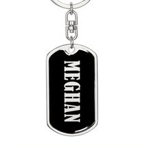 Meghan v02 - Luxury Dog Tag Keychain Personalized Name - £23.88 GBP