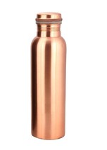 100% Pure Copper Water Bottle 1 Liter 34oz Ayurvedic Vessel Bottle Leak Proof  - £18.94 GBP