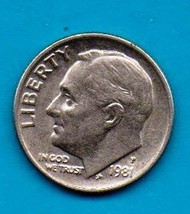 1981 P Roosevelt Dime (Circulated) Ungraded About XF - $2.99