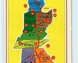 Interstate System Highway Directory Michigan to Florida Ad Maps 1968 - $27.72