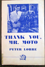 Peter Lorre As Mr.Moto (Thank You,Mr Moto) ORIG,1937 British Movie Pressbook - £193.50 GBP