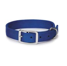 Dark Blue Dog Collars Double Thick Nylon Strong Metal Buckle Heavy Duty ... - £10.15 GBP+