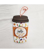 Latte Christmas Ornament Wooden Coffee To Go Cup - £6.32 GBP