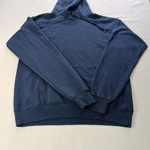 Hanes EcoSmart Men's Blue Cotton Blend Drawstring Pullover Hooded Sweatshirt L image 10