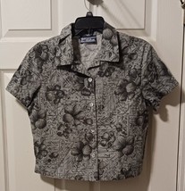 Miken Clothing Co Hawaiian Shirt Youth Sz Large Floral Vintage Made In USA - £6.05 GBP