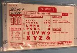 Vintage 6R20 Railroad Gothic #6 Model Train Decals - £7.56 GBP