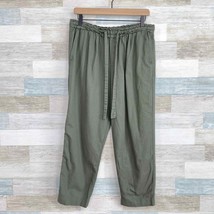 Old Navy Pull On Drapey Pants Green Tapered Leg High Rise Casual Womens Medium - £19.54 GBP