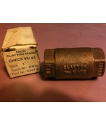 Check Valve --- 1&quot; size (1&quot; pipe threads) solid brass heavy duty. Made i... - $19.95