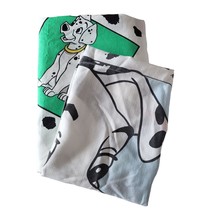 Disney 101 Dalmatians Twin Flat Bed Sheet Pillowcase Fabric Vintage Bedding - £26.78 GBP