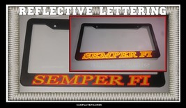 Reflective Semper Fidelis Semper Fi Marines Usmc License Plate Frame - £7.18 GBP