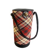 Vintage Red Plaid Yarn Knitting Crochet Needle Carrier Caddy Holder with... - £17.97 GBP