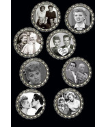 Bottlecap refrigerator magnets lot of 8 I love Lucy Theme  collectibles - $14.84