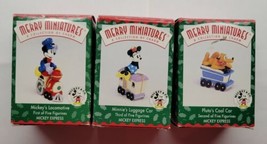 1998 Hallmark Miniatures Disney Mickey Express Minnie Pluto EUC 3 Pack - £14.02 GBP
