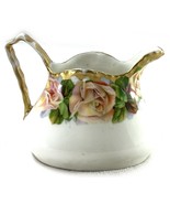 Antique Royal Rudolstadt Prussia Creamer Hand Painted Roses Gold Trim Fl... - $41.04 CAD