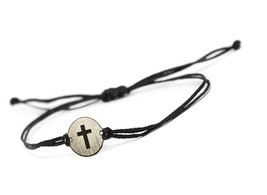 Stainless Steel Cross Bracelet for Women and Men, Cross on - - £43.39 GBP