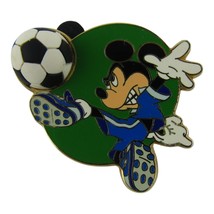 Disney Mickey Mouse Soccer Volley Enamel Pin w 3-D Ball 2002 - £11.64 GBP