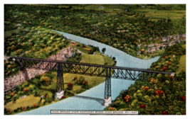 Railroad High Bridge Over Kentucky River in High Bridge KY Vintage Postcard - £3.07 GBP