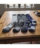 Men&#39;s Merino Wool Blend Cushioned Socks with Arch Support, Reinforced He... - $47.54 CAD