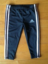 Adidas Baby Girls 18 Month Track Pants Pink/ Black  - £9.40 GBP