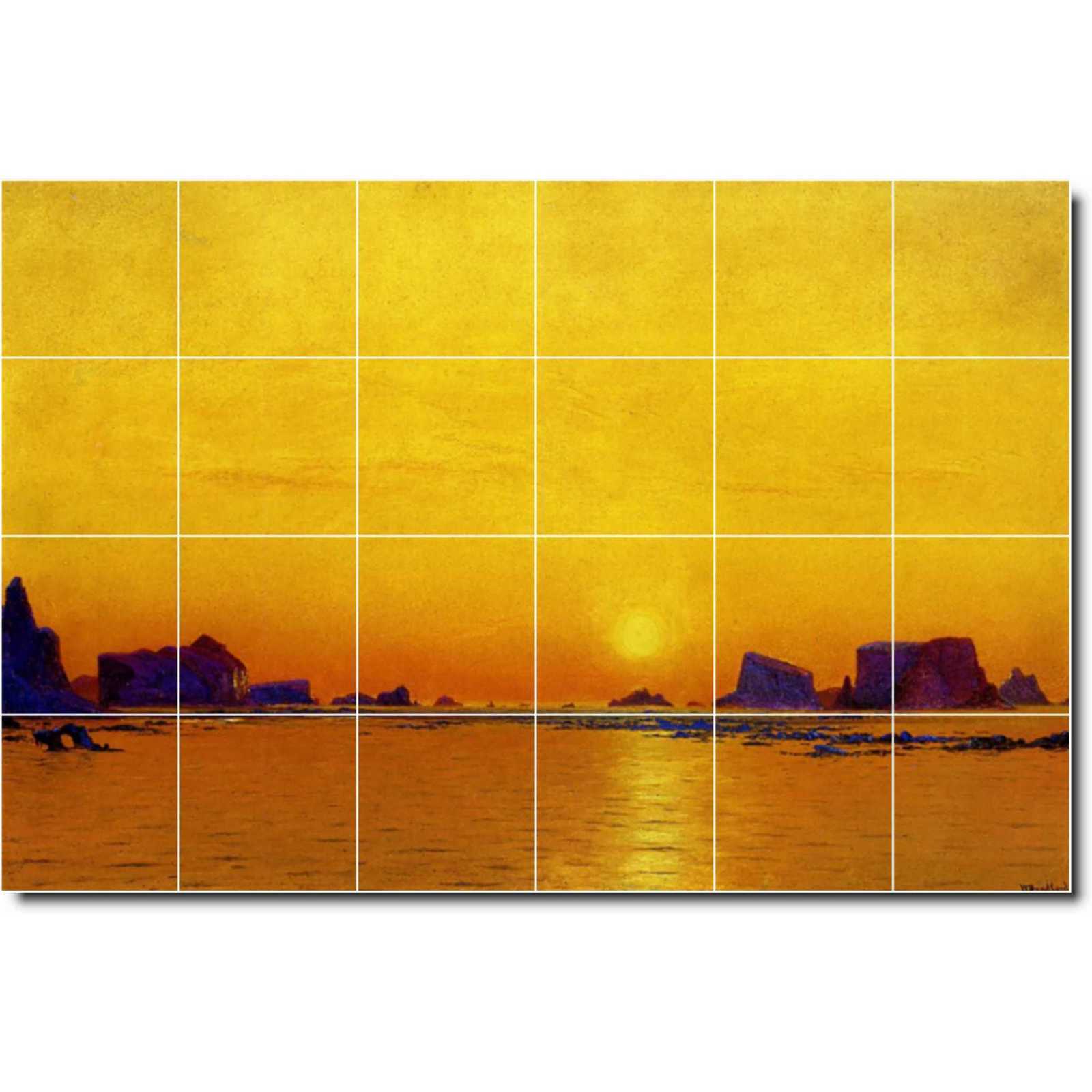 Bradford william ice floes under the midnight sun