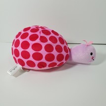 Hallmark Polka Dot Snail Plush 9&quot; Long Stuffed Animal Pink Red  - $9.49