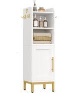 Small Bathroom Storage Cabinet With Door, 9.8&quot; D X 9.8&quot; W X 32&quot; H,, White - €35,07 EUR