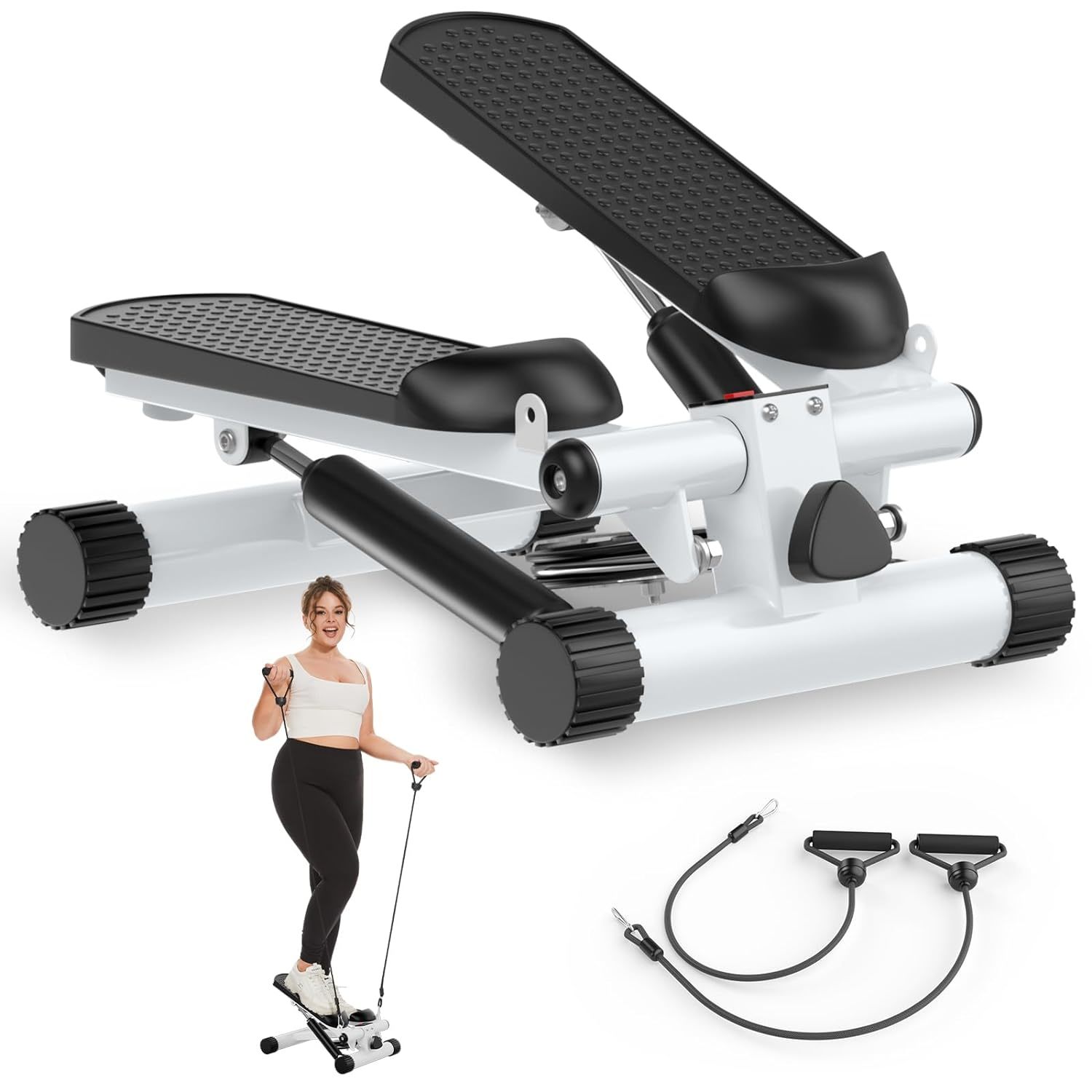 Primary image for Mini Stair Steppers For Exercise At Home With Resistance Bands, Under Desk Stepp