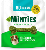 Dental Chews for Dogs, 60 Count, Vet-Recommended Mint-Flavored Dental Tr... - £25.34 GBP
