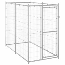 Outdoor Dog Kennel Galvanised Steel 110x220x180 cm - £124.00 GBP