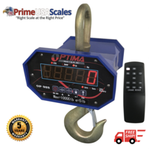 Optima Scale OP-925 6,000 Digital Heavy Duty Industrial Hanging LCD Crane Scale  - £635.36 GBP