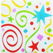 Party Streamers Dessert Cake Napkins 16 Per Pack Birthday Supplies New - £2.35 GBP