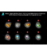 ✨ Shiny ✨ 6IV Max Stats Effort All Alpha Starters Bundle Pokemon Legends... - £5.87 GBP