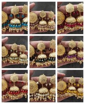 Joharibazar Indian Jadau Kundan Tikka Earrings Set Bollywood Bridal Jewellery U - £20.74 GBP