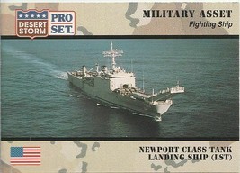 NEWPORT CLASS TANK LANDING SHIP (LST) 1991 PRO SET DESERT STORM # 192 - £1.35 GBP