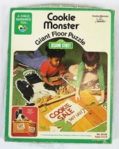 ORIGINAL Vintage 1978 Sesame Street Cookie Monster Giant Floor Puzzle - $98.99