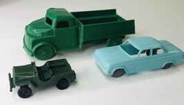 Vintage Plastic Cars, Jeep Stamped Hong Kong - $12.59