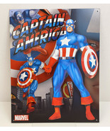 Marvel Comics~CAPTAIN AMERICA~Comic Cover Tin Sign, 12.5&quot; W x 16&quot; H~Metal - £10.84 GBP