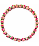 NEW ANGELA MOORE NECKLACE PINK WITH MONKEYS - $49.49