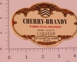 Vintage Cherry Brandy Parivat Lamande Liquor label - $4.94