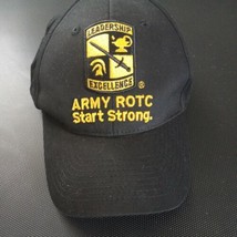 Leadership Excellence Army Rotc Start Strong Hat Cap Black Strapback Adult - £10.91 GBP