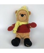Disney Store Winter 2002 Winnie the Pooh 8&quot; Plush Christmas Holiday - VG... - £3.16 GBP