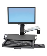 Ergotron StyleView Sit-Stand Combo System with Worksurface, Polished Alu... - $666.40