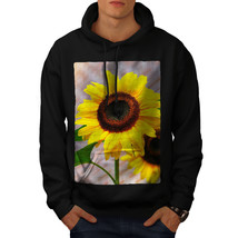 Wellcoda Sunflower Photo Nature Mens Hoodie, Nature Casual Hooded Sweatshirt - £25.79 GBP+