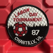 Chantilly Soccer Club Virginia VA Iron On Patch Pre Owned Labor Day Vtg 1987 - £6.71 GBP