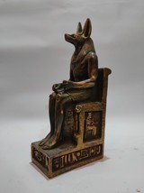 The unique seated statue of the god Anubis, made by hand in Egypt, with distinct - £135.12 GBP