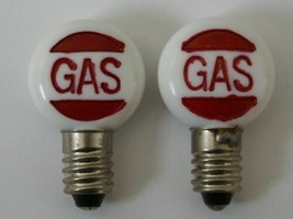 Set of (2) Replacement Bulbs Globes  Vintage Marx Service Gas Filling Station - £15.98 GBP