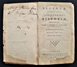 1784 Antique Select Stories From The Profane Historian Owned Robt Parkison Latin - £69.78 GBP